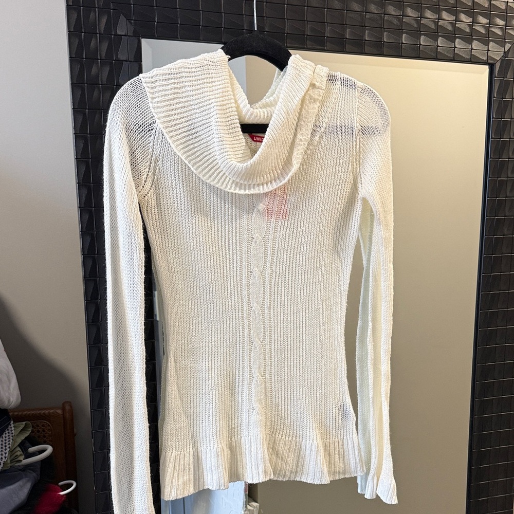 UNIONBAY Cream Cowl Neck Sweater